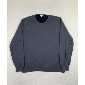 Hickey Freeman Sweater Mens Extra Large Gray Cotton Cashmere Blend Crewneck